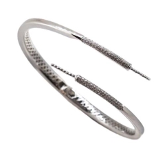 60mm PAVE TIPS, 2 PEARL PIN BANGLE